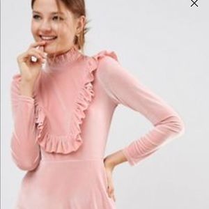 Pink Georgian neck dress